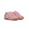 Naturino pantofola pantofole scarpe da bambina in pelle e lana rosa